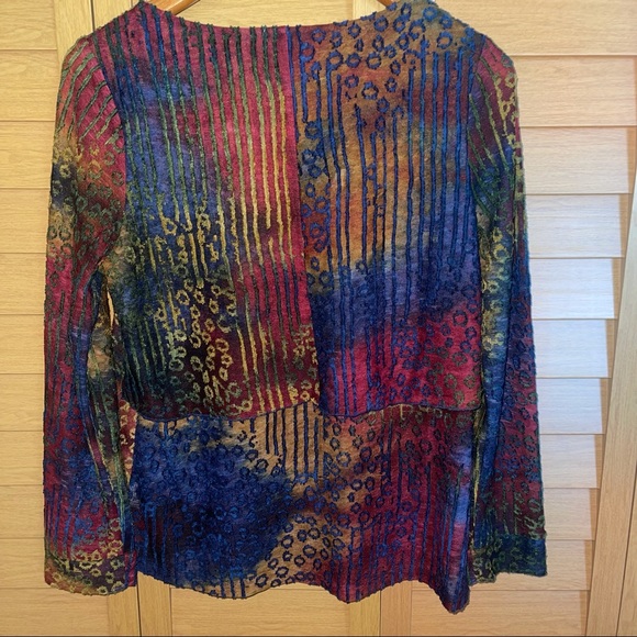 Flew de Lis Bohemian Animal print top S Blouse! - Picture 3 of 3